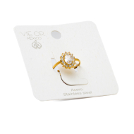 ANILLO ZO15100R DORADO+Blanco Acero Inoxidable A310