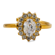 ANILLO ZO15100R DORADO+Blanco Acero Inoxidable A310