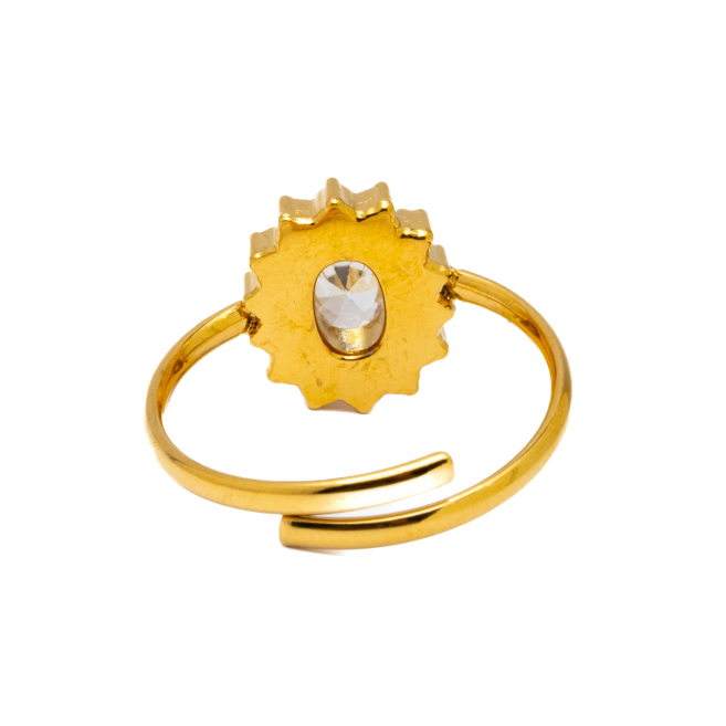 ANILLO ZO15100R DORADO+Blanco Acero Inoxidable A310