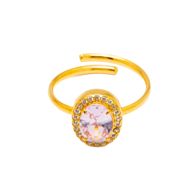 ANILLO ZO10810R ROSA DORADO Acero Inoxidable A310