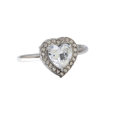 ANILLO ZO15798R BLANCO PLATEADO Acero Inoxidable A310