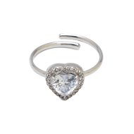 ANILLO ZO15798R BLANCO PLATEADO Acero Inoxidable A310