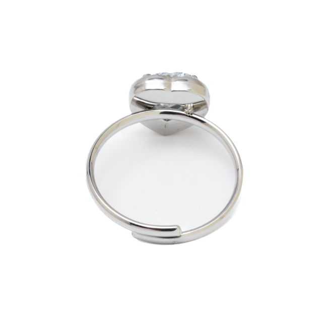 ANILLO ZO15798R BLANCO PLATEADO Acero Inoxidable A310