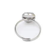 ANILLO ZO15798R BLANCO PLATEADO Acero Inoxidable A310