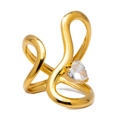 ANILLO ZO14145R DORADO Acero Inoxidable A37
