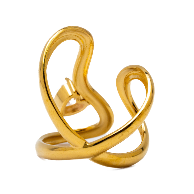 ANILLO ZO14145R DORADO Acero Inoxidable A37