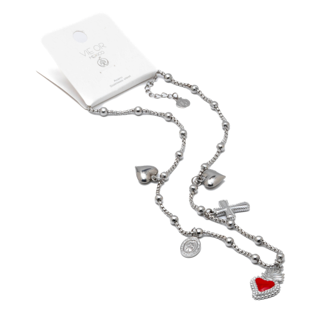 COLLAR ZO12508N PLATEADO Acero Inoxidable 2D48