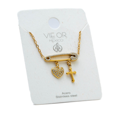 Collar Y00973 Dorado Acero Inoxidable 2D31