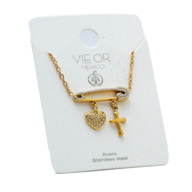 Collar Y00973 Dorado Acero Inoxidable 2D31