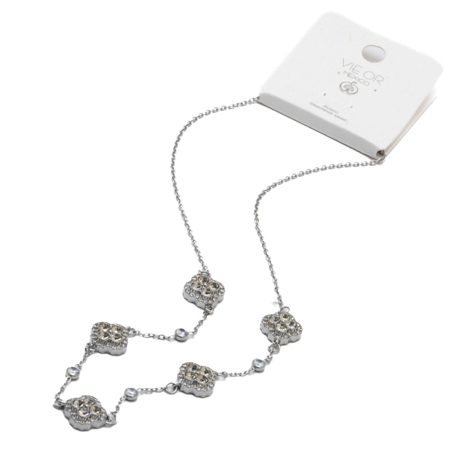 COLLAR ZO15747N PLATEADO Acero Inoxidable 2D38