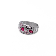 ANILLO ZO13993R ROSA PLATEADO A42
