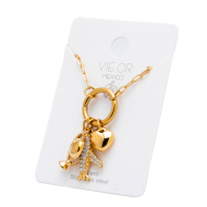 COLLAR ZO14410N DORADO Acero Inoxidable E41