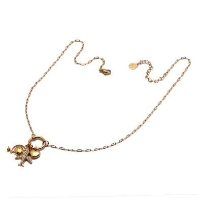 COLLAR ZO14410N DORADO Acero Inoxidable E41