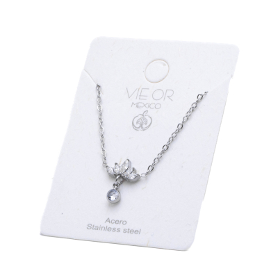COLLAR ZO12316N PLATEADO Acero Inoxidable 2D21