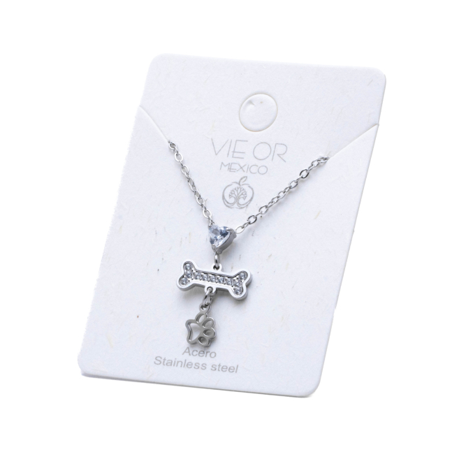 COLLAR ZO11480N PLATEADO Acero Inoxidable 2D31