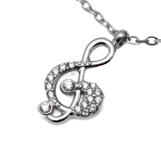 COLLAR ZO15879N PLATEADO Acero Inoxidable E41