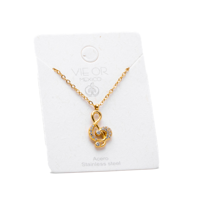 COLLAR ZO15879N DORADO Acero Inoxidable E41