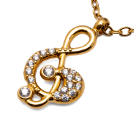 COLLAR ZO15879N DORADO Acero Inoxidable E41