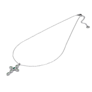 COLLAR ZO15372N VERDE PLATEADO Acero Inoxidable E31