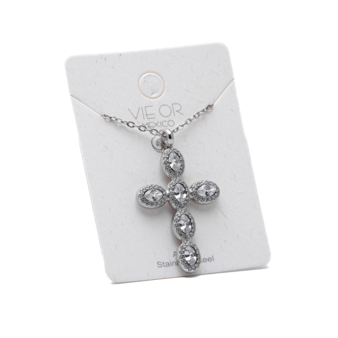 COLLAR ZO15372N BLANCO PLATEADO Acero Inoxidable E31