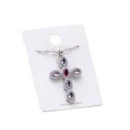 COLLAR ZO15372N ROSA PLATEADO Acero Inoxidable E31