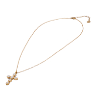COLLAR ZO15372N BLANCO DORADO Acero Inoxidable
