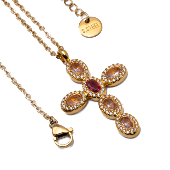COLLAR ZO15372N ROSA DORADO Acero Inoxidable E31