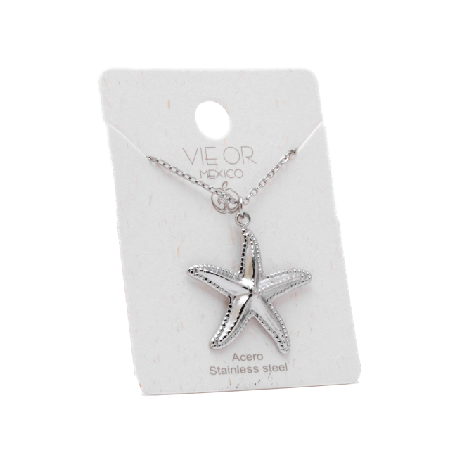 COLLAR ZO14463N PLATEADO Acero Inoxidable E22