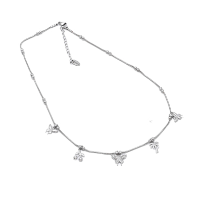 COLLAR ZO15759N PLATEADO Acero Inoxidable 2D34