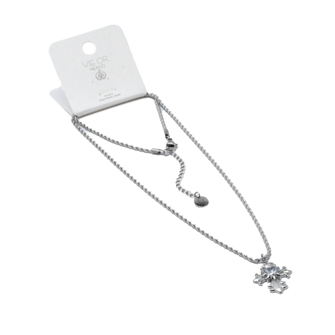 COLLAR ZO14576N PLATEADO Acero Inoxidable 2D25