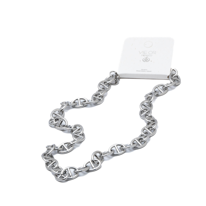 COLLAR ZO14336N PLATEADO Acero Inoxidable 2D53