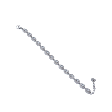 PULSERA ZO13627B BLANCO PLATEADO Acero Inoxidable 2C33