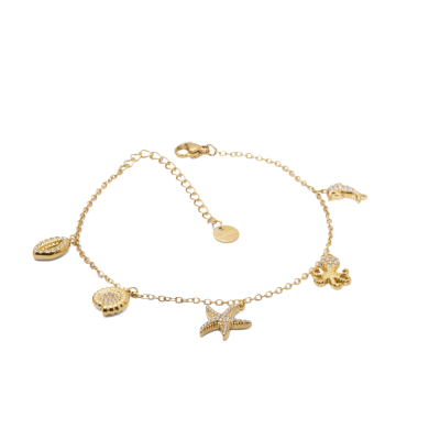 PULSERA ZO15454B/TOVILLERA DORADO Acero Inoxidable 2B31