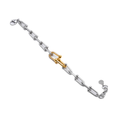 PULSERA ZO13166B BICOLOR Acero Inoxidable 2B47