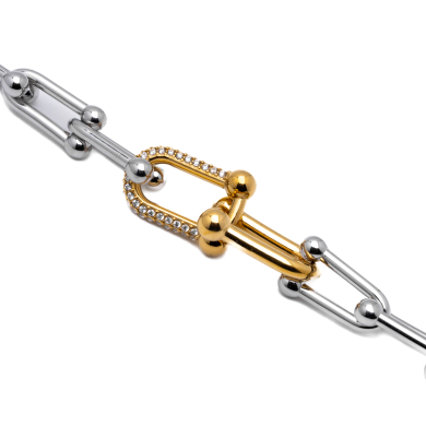 PULSERA ZO13166B BICOLOR Acero Inoxidable 2B47 2B47