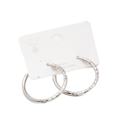ARETES ZO13033E/2.5*30MM Plateado Acero Inoxidable -F47 F24