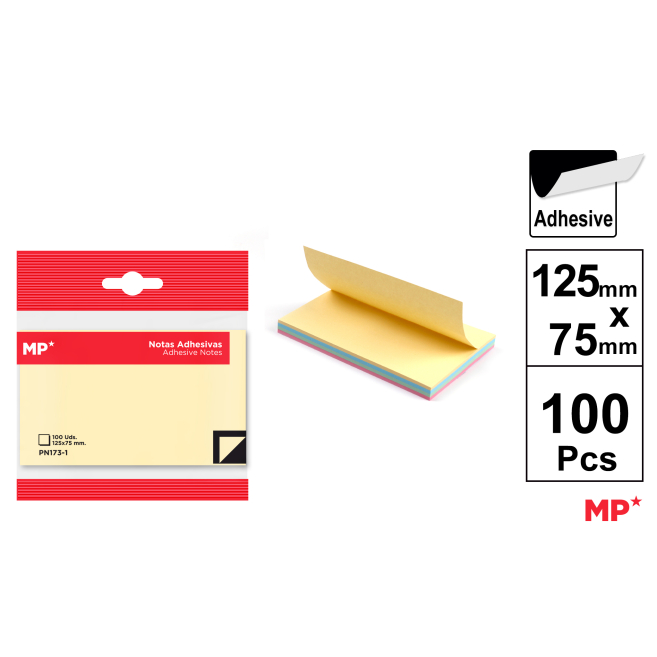 NOTAS ADHESIVAS 125X75MM 100H - D13