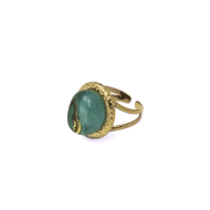 ANILLO ZO14209R DORADO+VERDE Acero Inoxidable 2A26