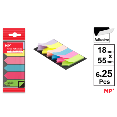 NOTAS ADHESIVAS 18X55MM 6X25H - H24