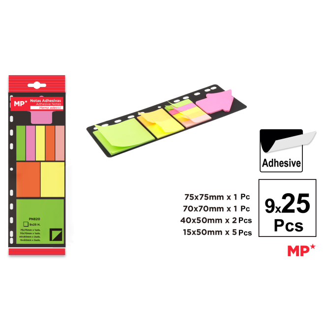 NOTAS ADHESIVAS PARA LAS CARPETAS 9X25H - H46