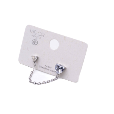 ARETES Y00862 PLATEADO Acero Inoxidable F38