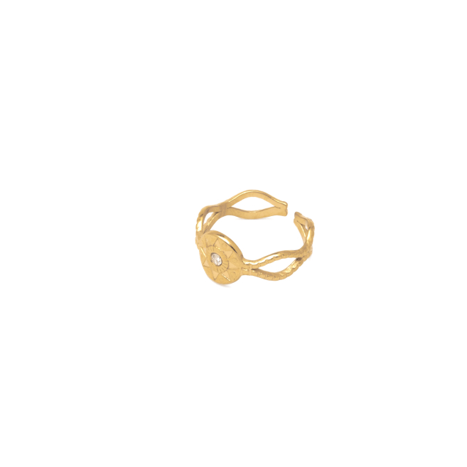 ANILLO ZO14139R Dorado Acero Inoxidable -A48