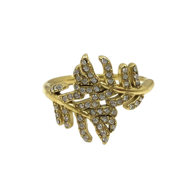 ANILLO ZO15407R DORADO ACERO INOXIDABLE