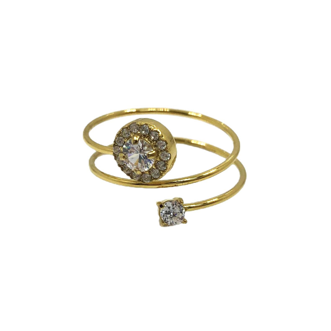 ANILLO ZO15923R DORADO ACERO INOXIDABLE