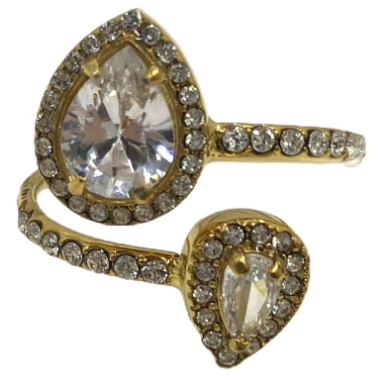 ANILLO ZO15916R DORADO ACERO INOXIDABLE