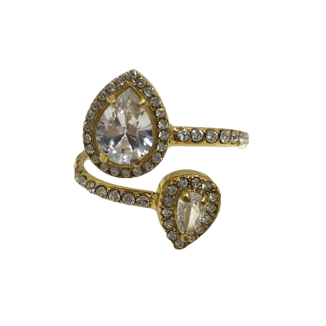 ANILLO ZO15916R DORADO ACERO INOXIDABLE