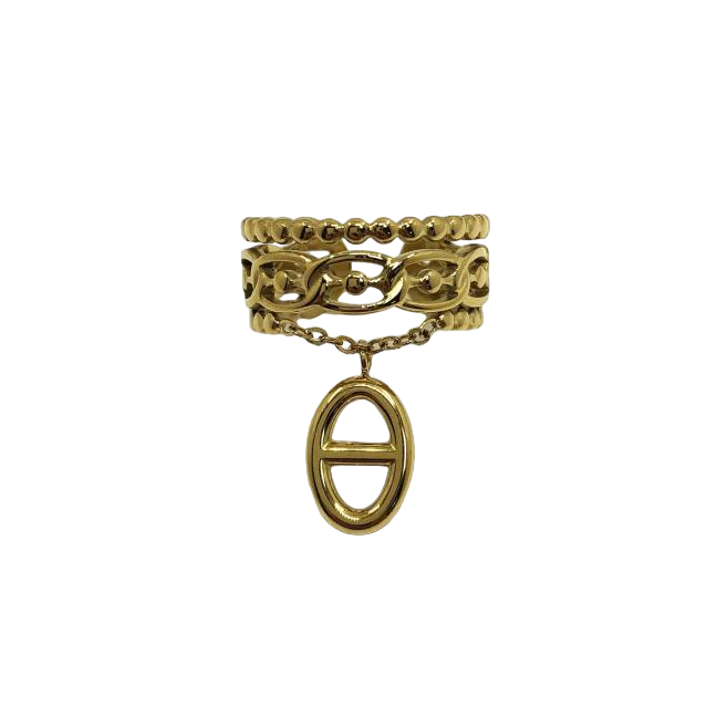 ANILLO ZO15672R PLATEADO ACERO INOXIDABLE