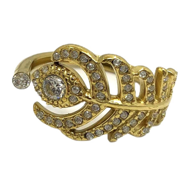 ANILLO ZO15901R DORADO ACERO INOXIDABLE