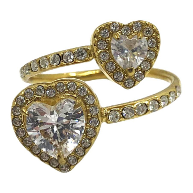 ANILLO ZO15917R DORADO ACERO INOXIDABLE