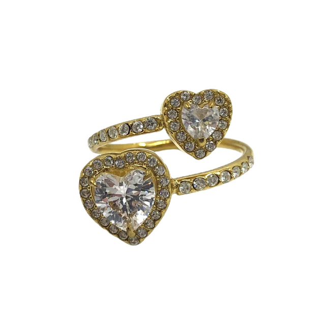 ANILLO ZO15917R DORADO ACERO INOXIDABLE